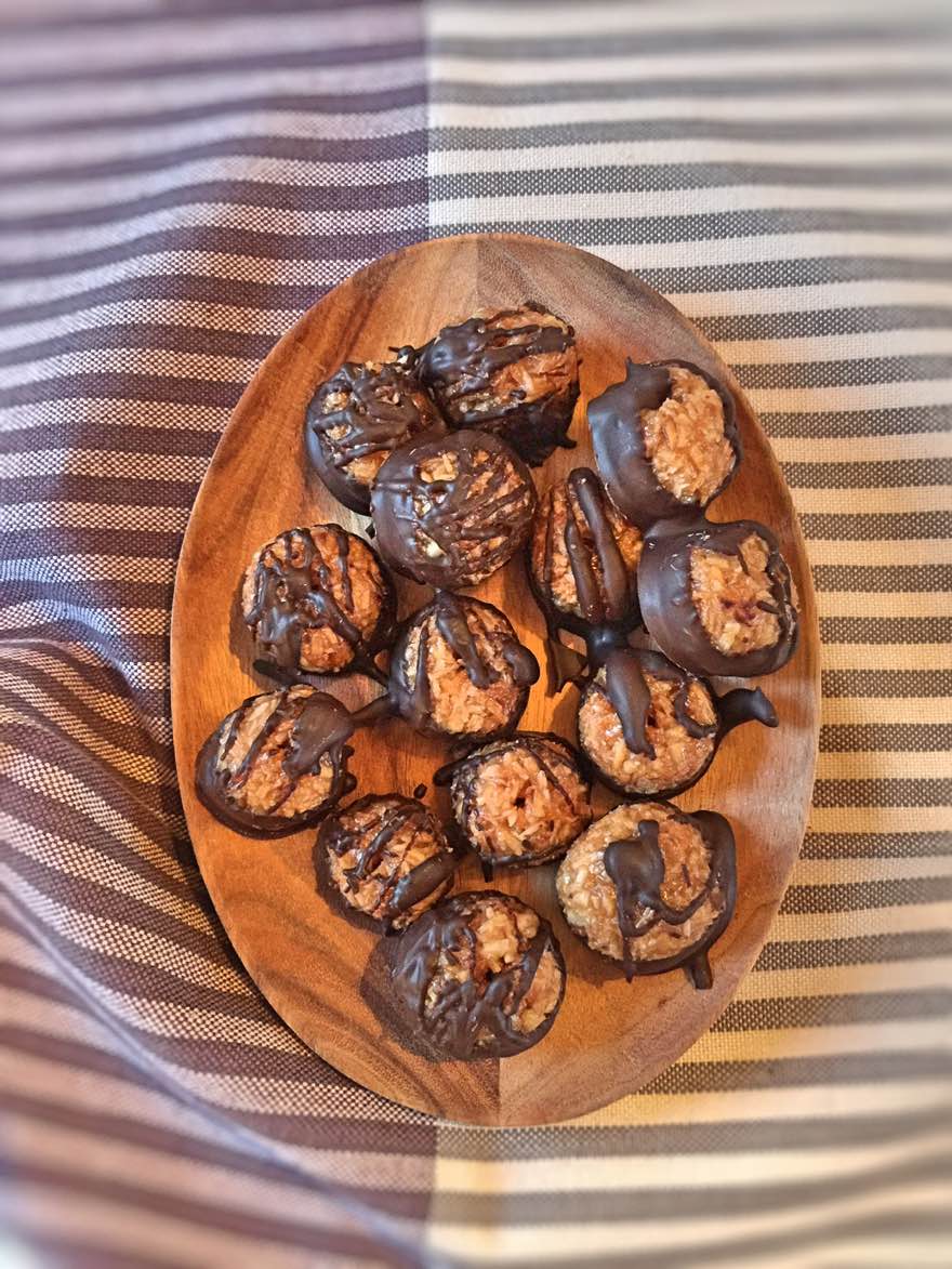 Trufflur með ristuðum kókos og rjómakaramellu