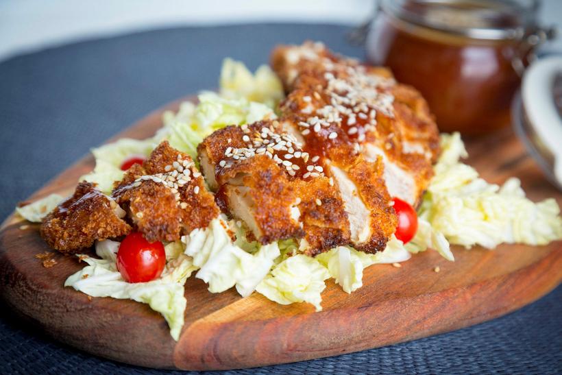 Kjúklingasnitsel með dýrðlegri reyktri bbq-sósu